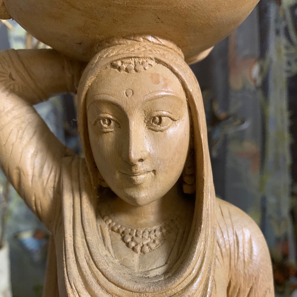 Wooden Lady Statue